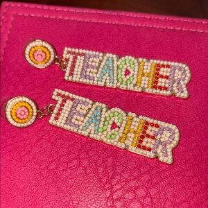 Colorful Beaded Teacher Earrings